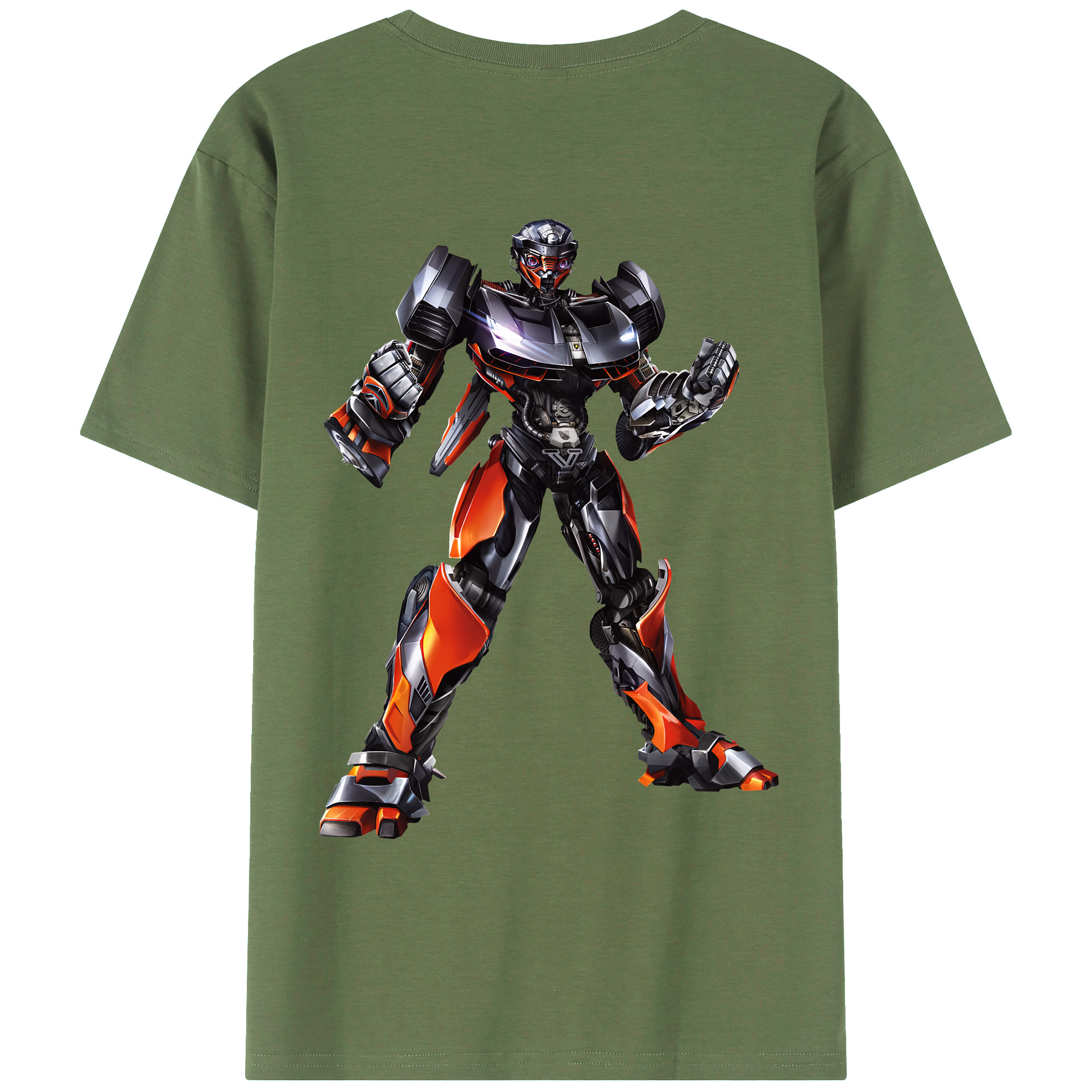 （画像用） Transformers トランスフォーマー 綿100％ メンズ半袖Tシャツ（バックプリント） 通気性